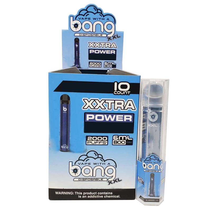 Bang XXL jednorázové vape pero Elektronické cigarety zařízení 800mAh baterie 6ml lusky Prázdné Původní pary 2000 Puffs Kit Velkoobchod